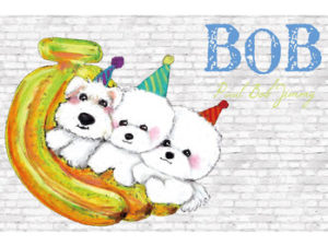 関内の美容室BOBの看板犬イラスト